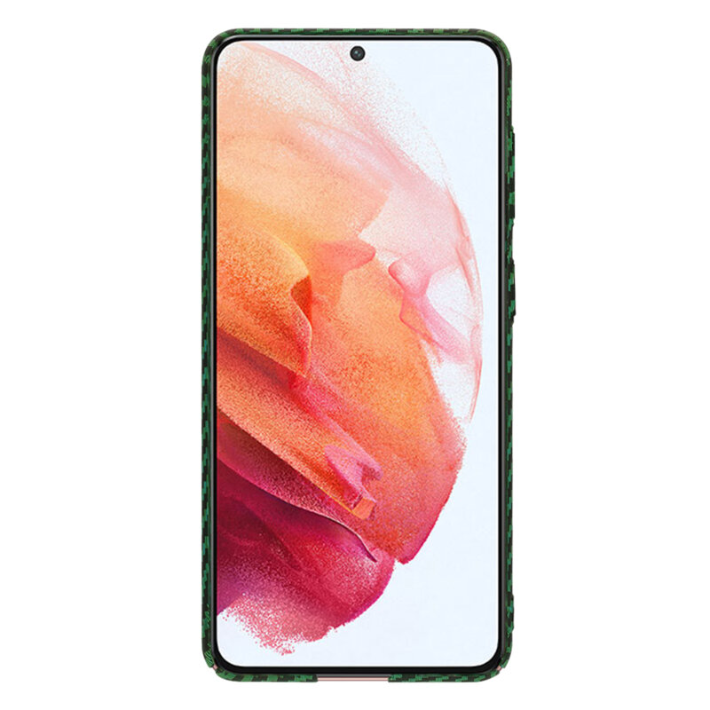 Husa Samsung Galaxy S21 5G Techsuit Carbonite FiberShell, verde