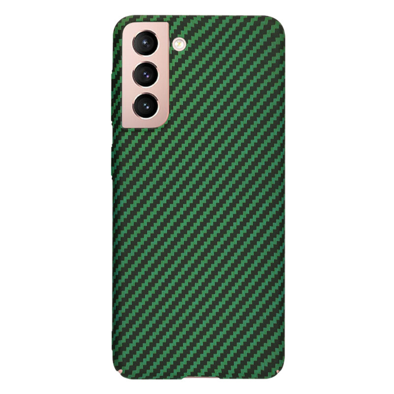 Husa Samsung Galaxy S21 5G Techsuit Carbonite FiberShell, verde