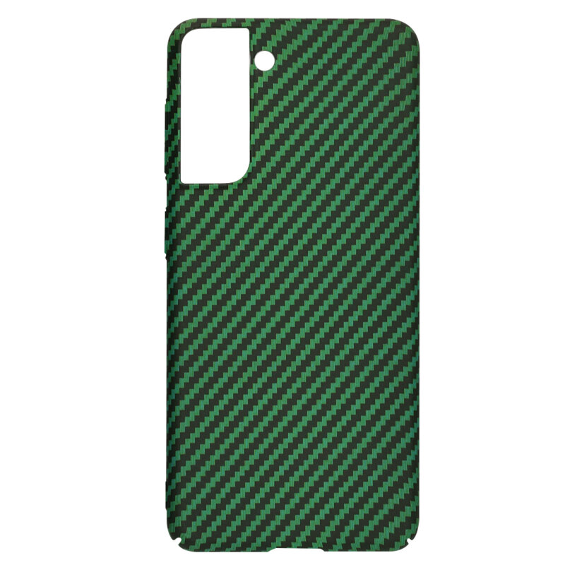 Husa Samsung Galaxy S21 5G Techsuit Carbonite FiberShell, verde