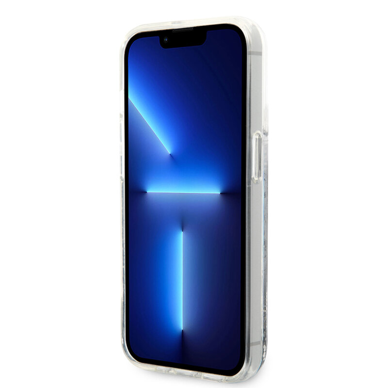 Husa Karl Lagerfeld iPhone 14 Pro Hardcase Liquid Glitter, RSG, argintiu, KLHCP14LLCRSGRS