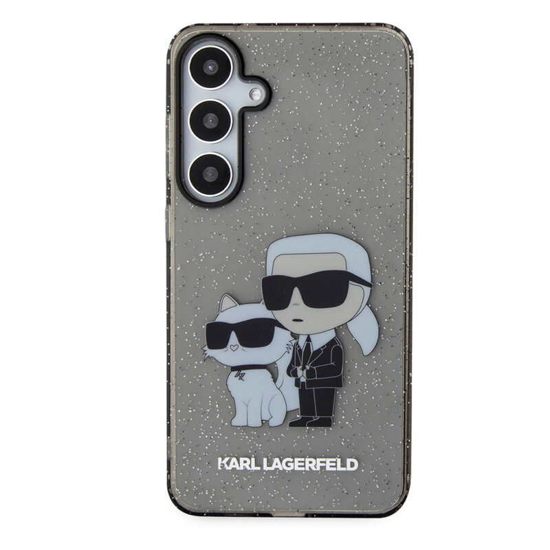 Husa Karl Lagerfeld Samsung Galaxy S24 Plus Hardcase Glitter, Karl&Choupette, negru, KLHCS24MHNKCTGK
