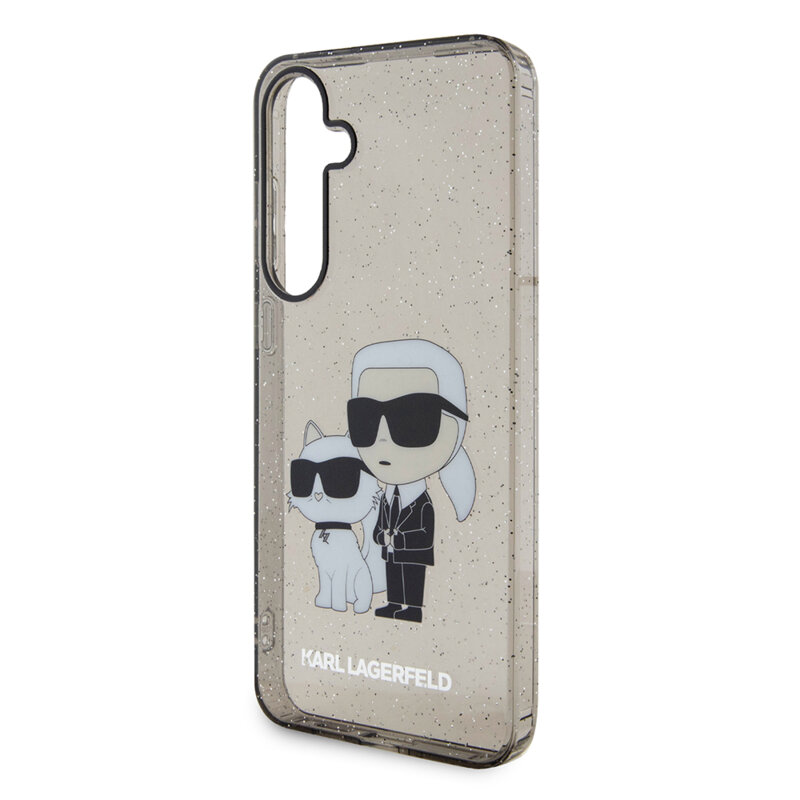 Husa Karl Lagerfeld Samsung Galaxy S24 Plus Hardcase Glitter, Karl&Choupette, negru, KLHCS24MHNKCTGK