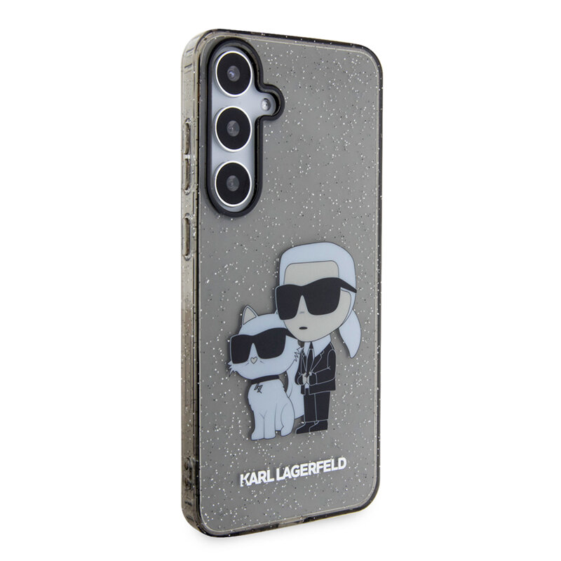 Husa Karl Lagerfeld Samsung Galaxy S24 Plus Hardcase Glitter, Karl&Choupette, negru, KLHCS24MHNKCTGK