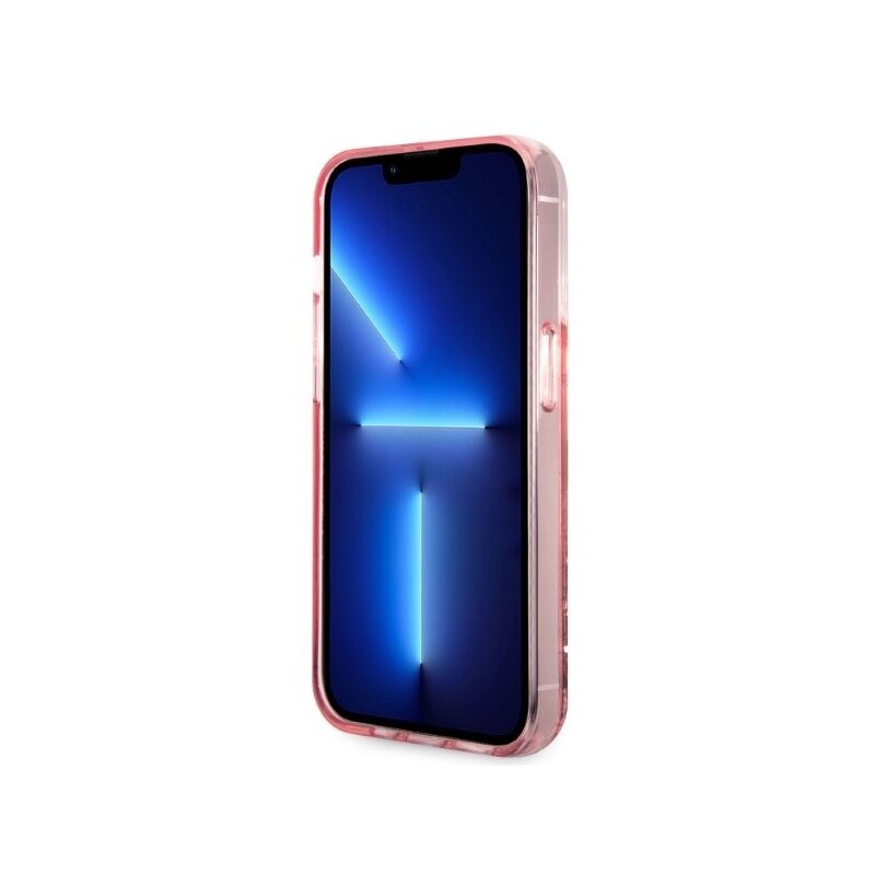 Husa Karl Lagerfeld iPhone 14 Pro Hardcase Glitter, Choupette Head, roz, KLHCP14LLNCHCP