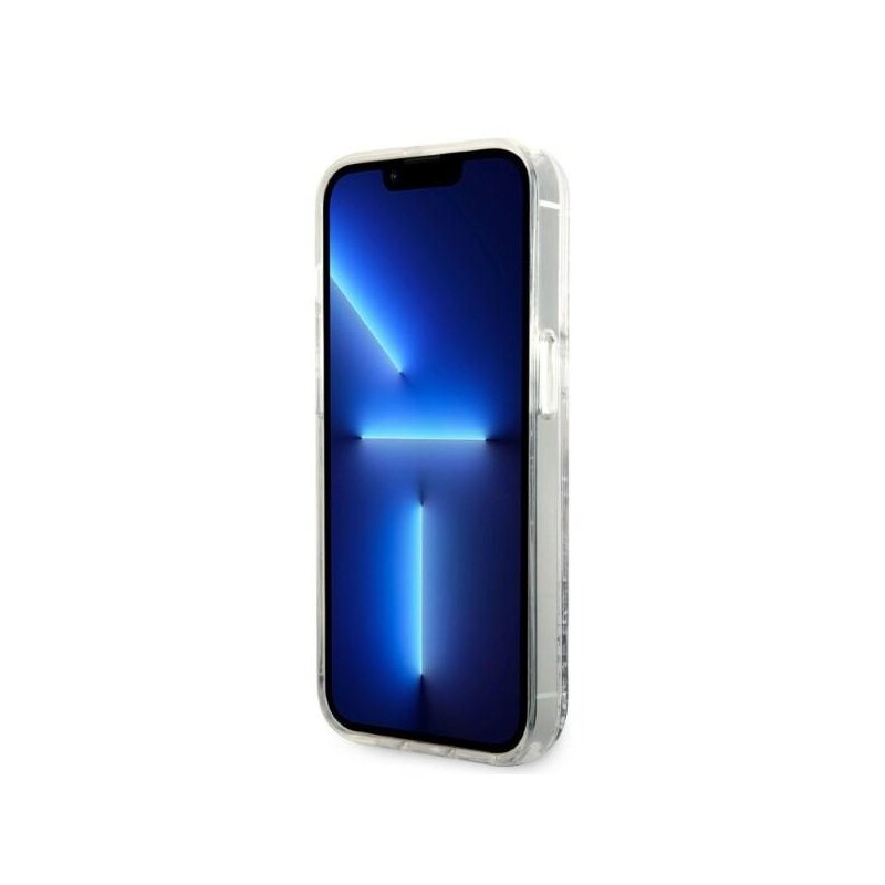 Husa Karl Lagerfeld iPhone 14 Pro Hardcase Glitter, Choupette Head, argintiu, KLHCP14LLNCHCS