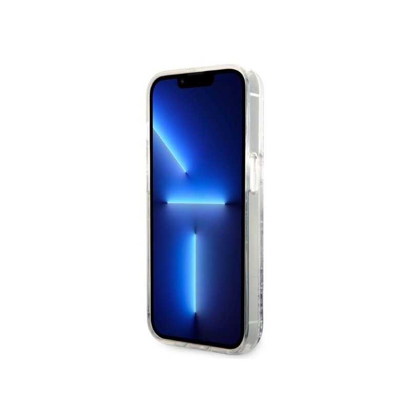 Husa Karl Lagerfeld iPhone 14 Pro Hardcase Glitter, Karl Head, argintiu, KLHCP14LLNKHCH