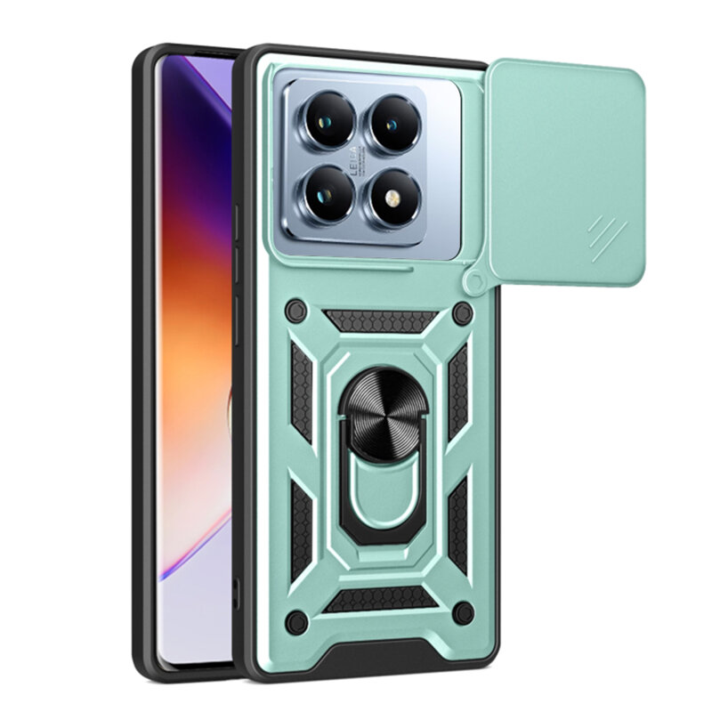 Husa Xiaomi 14T Pro protectie camera Techsuit CamShield Series, verde