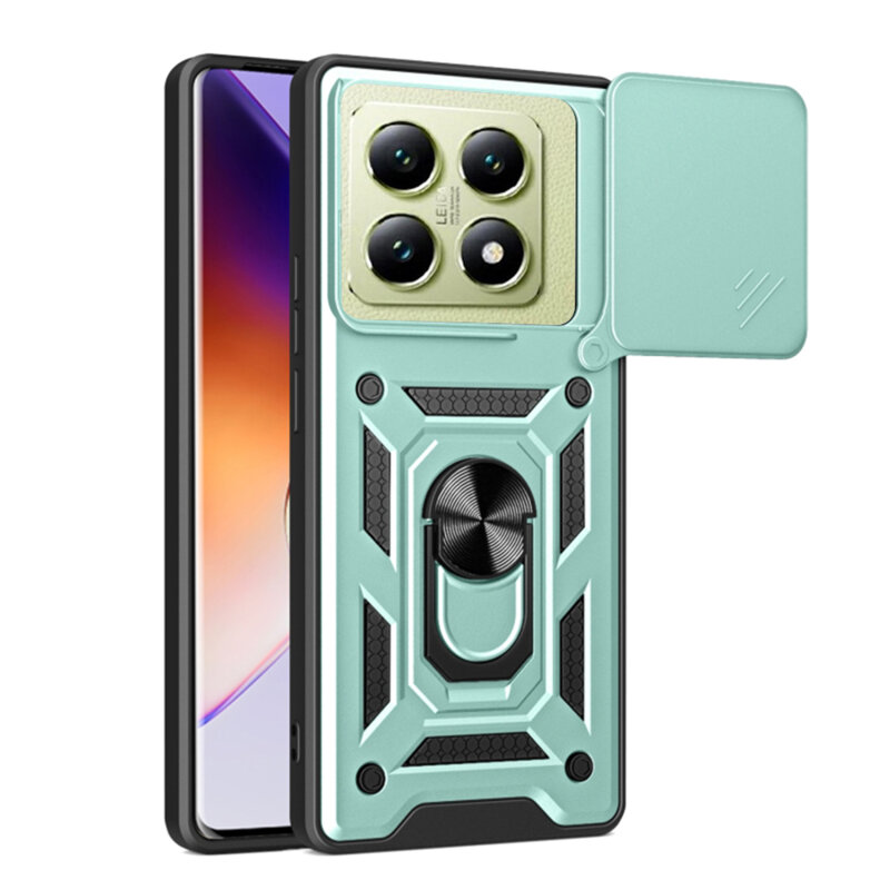 Husa Xiaomi 14T protectie camera Techsuit CamShield Series, verde
