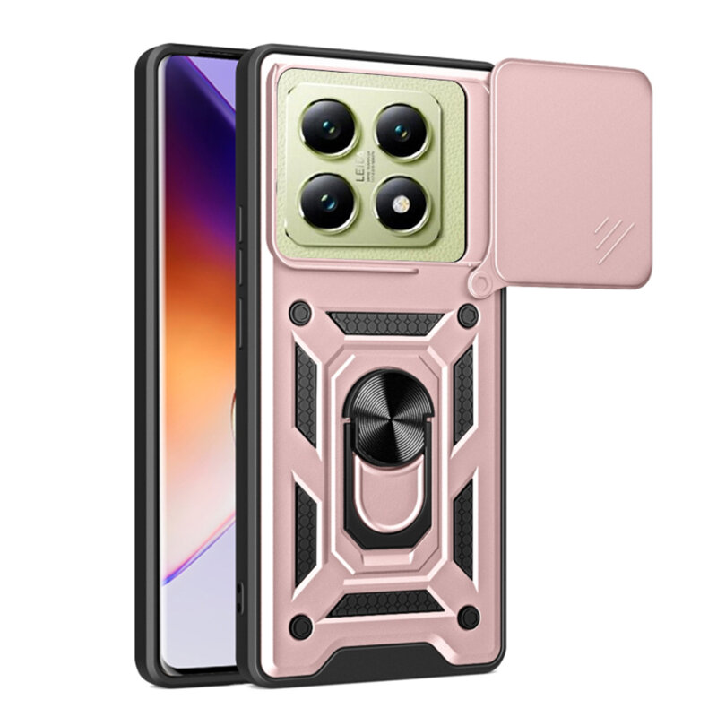 Husa Xiaomi 14T protectie camera Techsuit CamShield Series, roz
