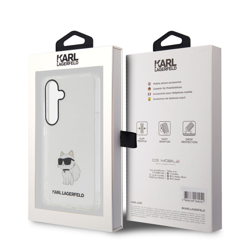 Husa Samsung Galaxy S24 Plus Karl Lagerfeld IML Luxury, Choupette, transparent, KLHCS24MHNCHTCT