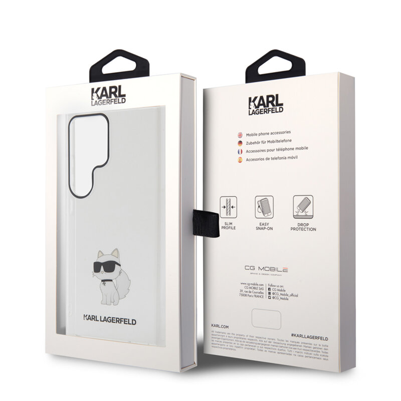 Husa Samsung Galaxy S24 Ultra Karl Lagerfeld IML Luxury, Choupette, transparent, KLHCS24LHNCHTCT