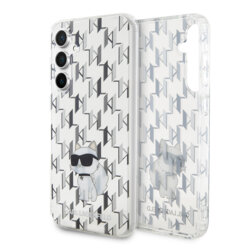 Husa Samsung Galaxy S23 FE Karl Lagerfeld Hardcase Monogram, Choupette, transparent, KLHCS23FEHNCMKLT