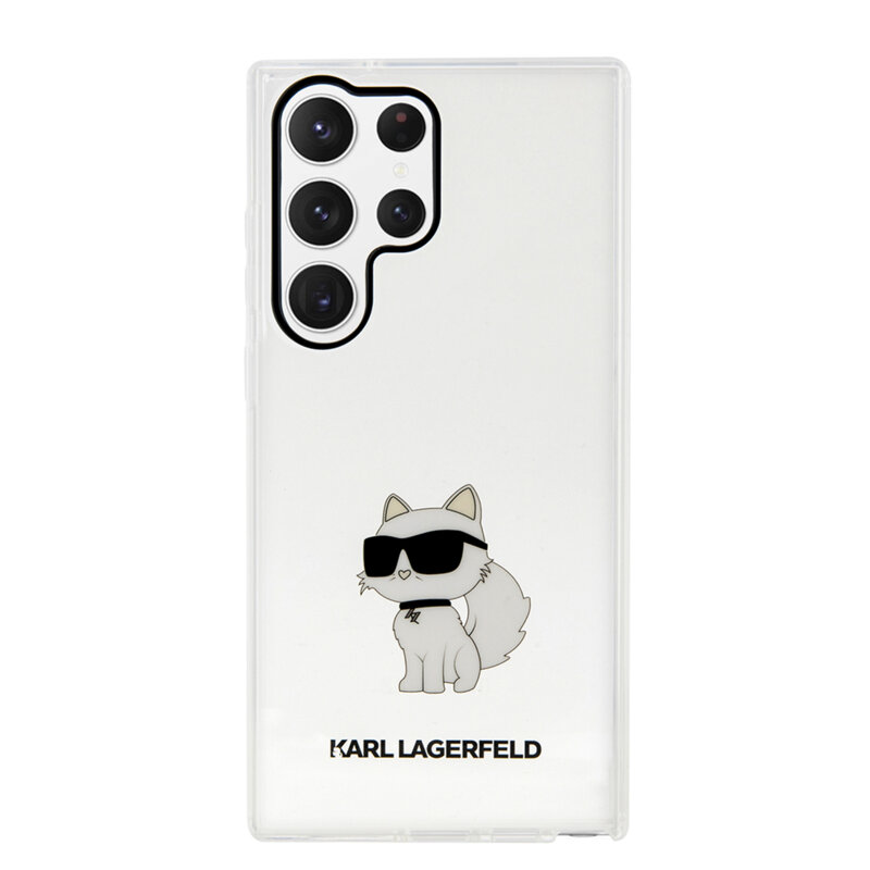 Husa Samsung Galaxy S23 Ultra Karl Lagerfeld Hardcase Transparent, Ikonik Choupette, KLHCS23LHNCHTCT