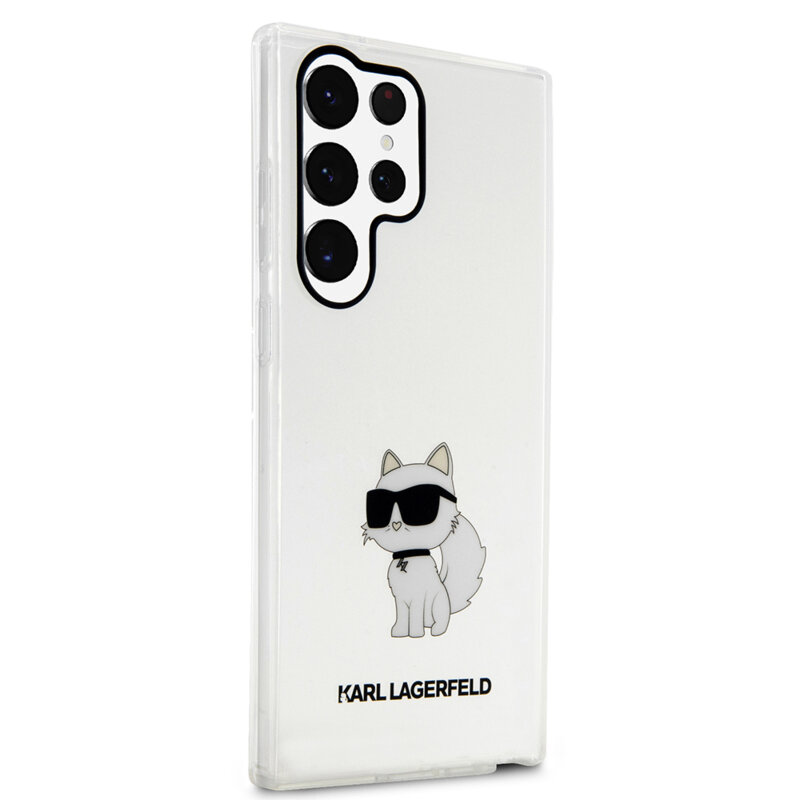 Husa Samsung Galaxy S23 Ultra Karl Lagerfeld Hardcase Transparent, Ikonik Choupette, KLHCS23LHNCHTCT