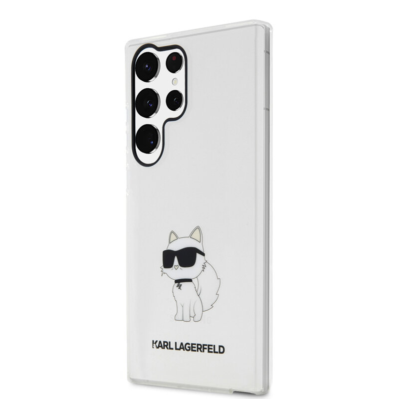 Husa Samsung Galaxy S23 Ultra Karl Lagerfeld Hardcase Transparent, Ikonik Choupette, KLHCS23LHNCHTCT