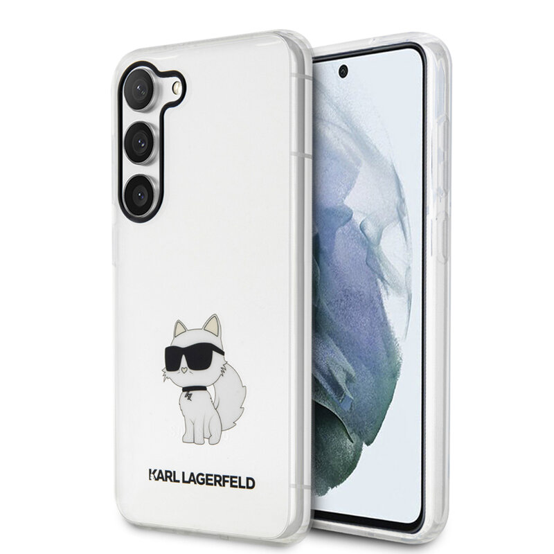 Husa Samsung Galaxy S23 Karl Lagerfeld Hardcase Transparent , Ikonik Choupette, KLHCS23SHNCHTCT