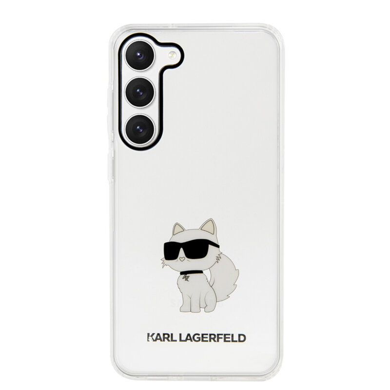 Husa Samsung Galaxy S23 Karl Lagerfeld Hardcase Transparent , Ikonik Choupette, KLHCS23SHNCHTCT