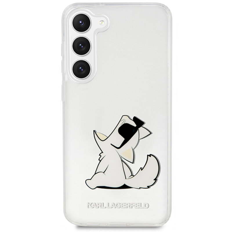 Husa Samsung Galaxy S23 Plus Karl Lagerfeld Hardcase Transparent, Choupette Fun, KLHCS23MCFNRC
