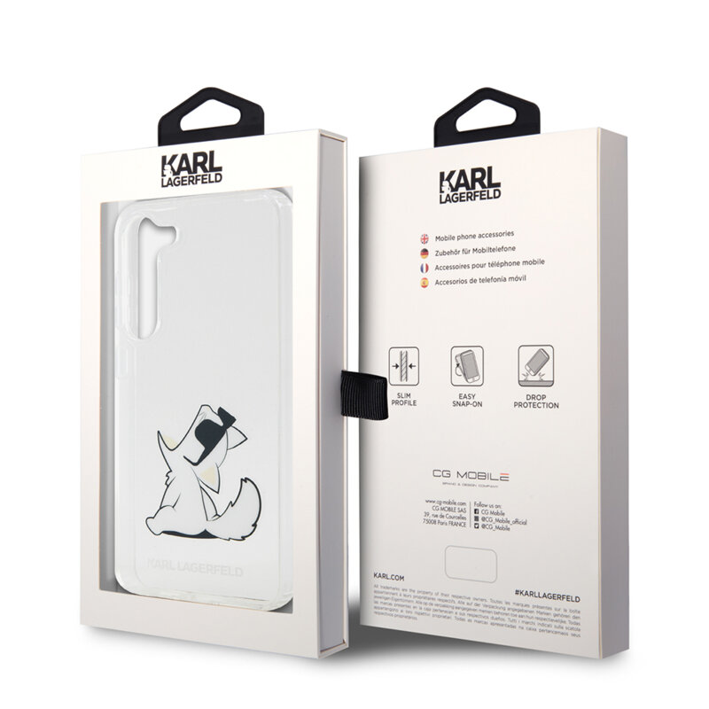 Husa Samsung Galaxy S23 Plus Karl Lagerfeld Hardcase Transparent, Choupette Fun, KLHCS23MCFNRC