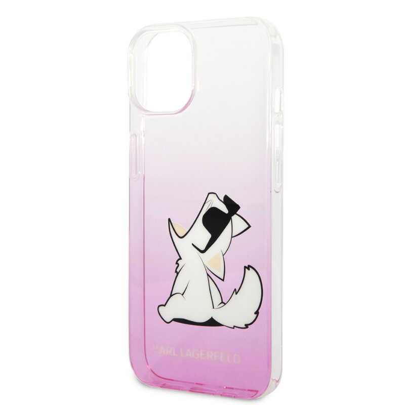 Husa iPhone 14 Plus Karl Lagerfeld Hardcase, Choupette Fun, roz, KLHCP14MCFNRCPI