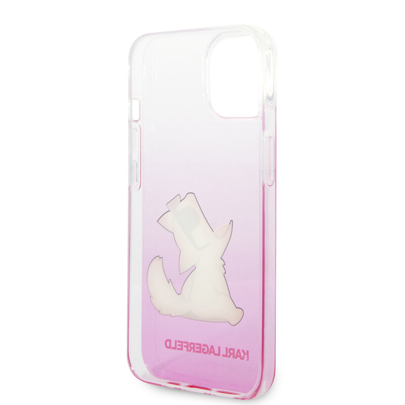 Husa iPhone 14 Plus Karl Lagerfeld Hardcase, Choupette Fun, roz, KLHCP14MCFNRCPI