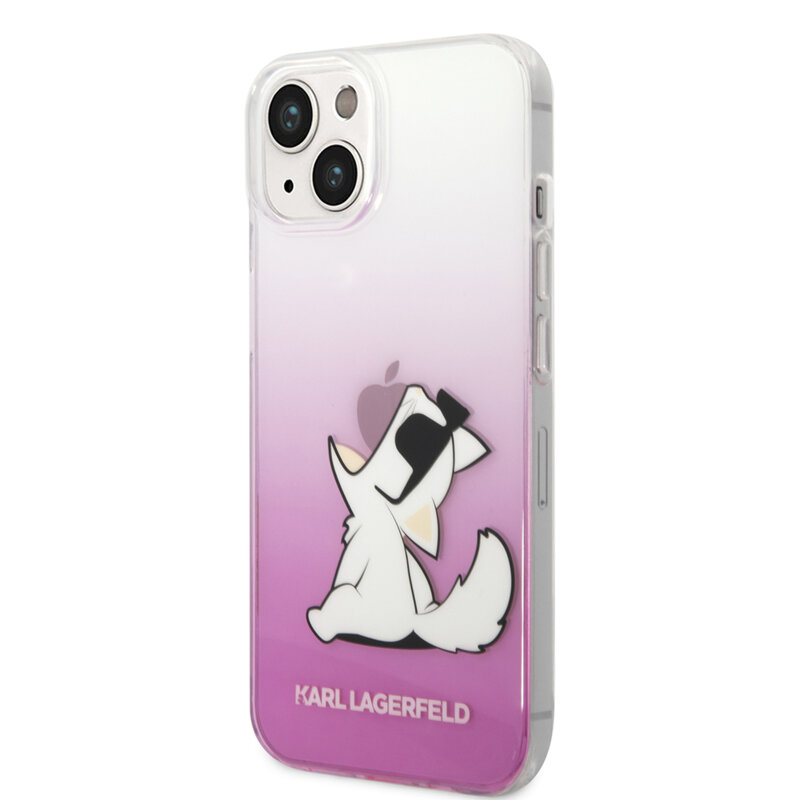 Husa iPhone 14 Plus Karl Lagerfeld Hardcase, Choupette Fun, roz, KLHCP14MCFNRCPI