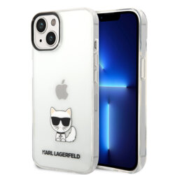 Husa iPhone 14 Plus Karl Lagerfeld Hardcase, Choupette Body, transparenta, KLHCP14MCTTR