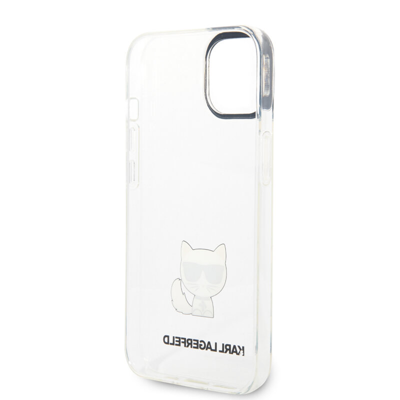 Husa iPhone 14 Plus Karl Lagerfeld Hardcase, Choupette Body, transparenta, KLHCP14MCTTR