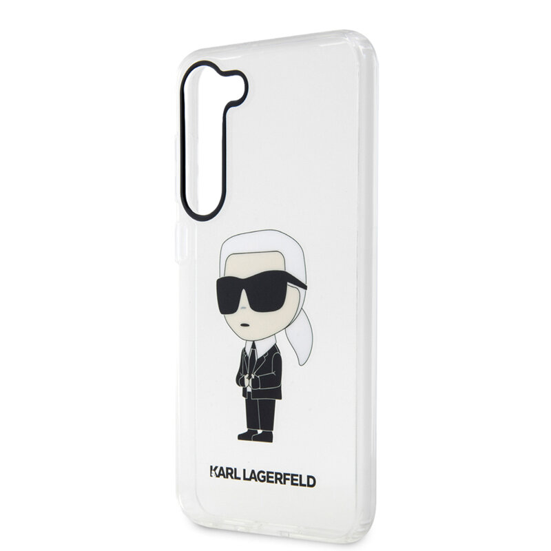 Husa Samsung Galaxy S23 Karl Lagerfeld Hardcase Transparent, Ikonik Karl Lagerfeld, KLHCS23SHNIKTCT