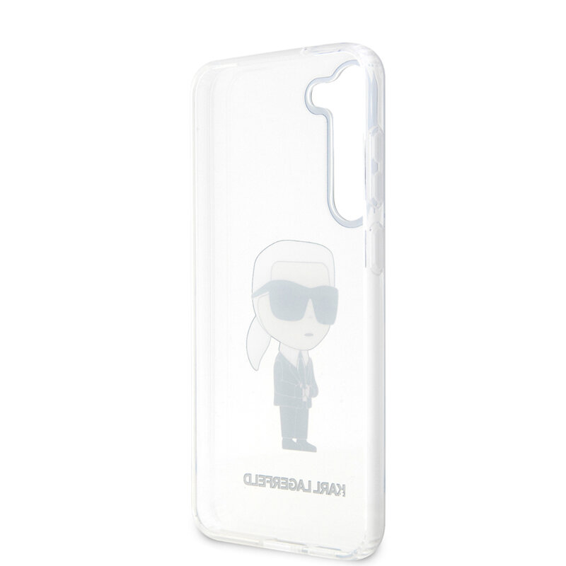 Husa Samsung Galaxy S23 Karl Lagerfeld Hardcase Transparent, Ikonik Karl Lagerfeld, KLHCS23SHNIKTCT