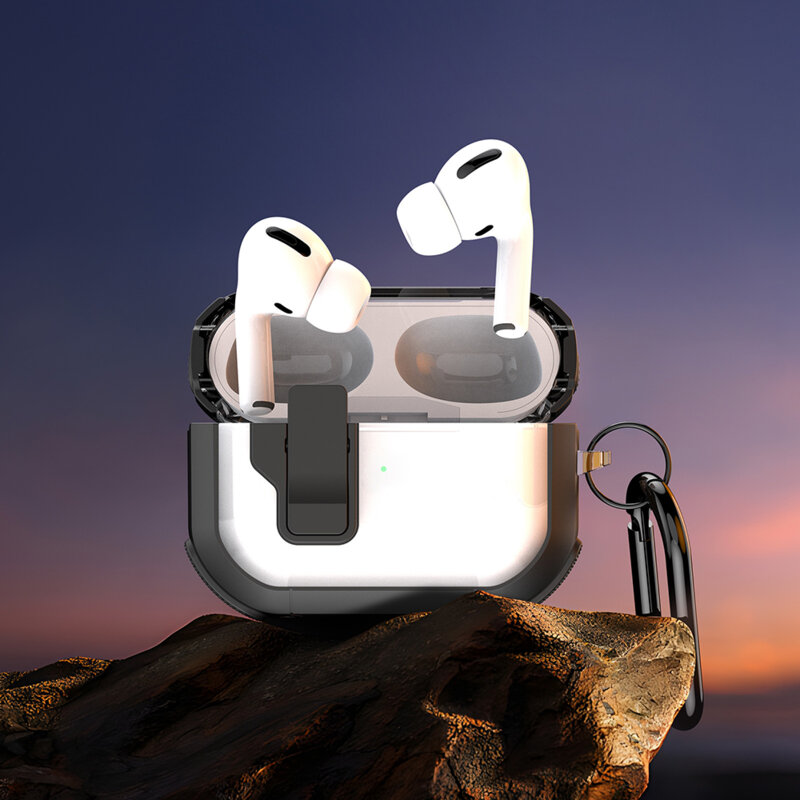 Husa Apple AirPods 4 Dux Ducis PECN Series, mov / alb