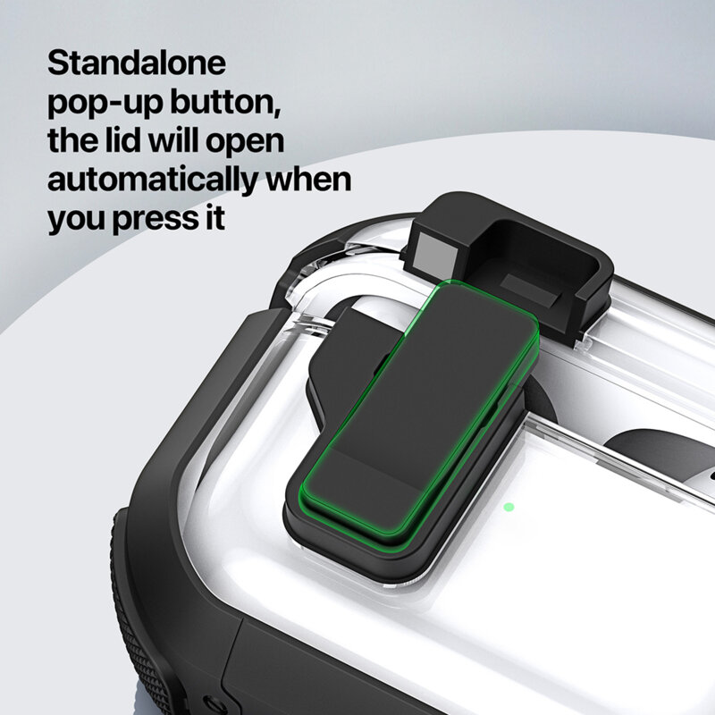 Husa Apple AirPods 4 Dux Ducis PECN Series, alb / negru