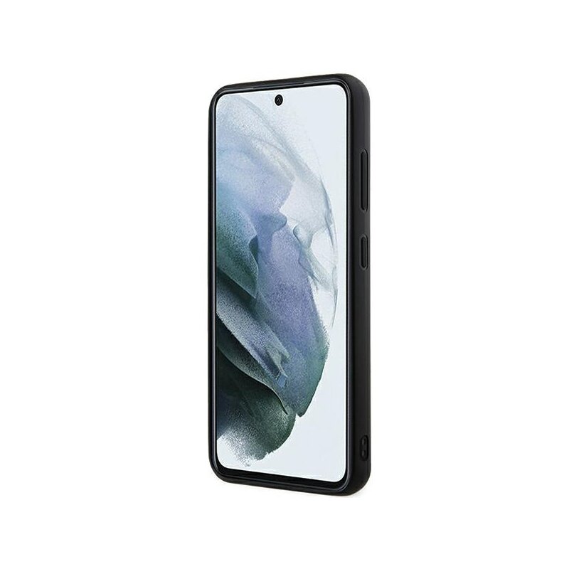 Husa originala Samsung Galaxy S23 Plus Karl Lagerfeld 3D Design, Rubber Glitter Logo, negru, KLHCS23M3DMBKCK