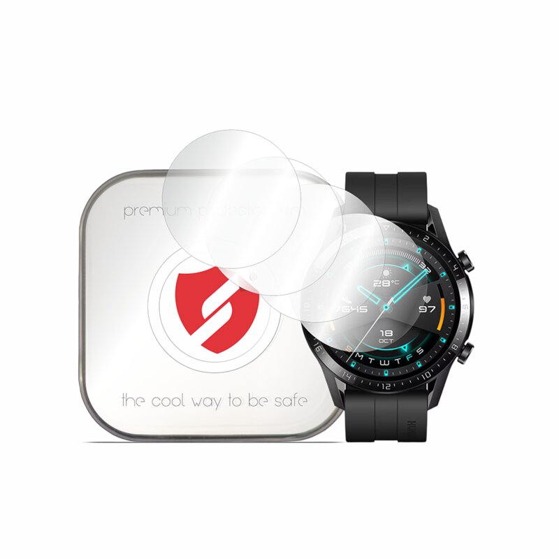 [Pachet 4x] Folie regenerabila premium Huawei Watch GT 2 46mm Smart Protection Classic, transparenta