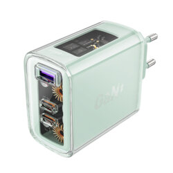 Incarcator Type-C 2 x USB-C, Acefast A45, GaN 65W Power Delivery