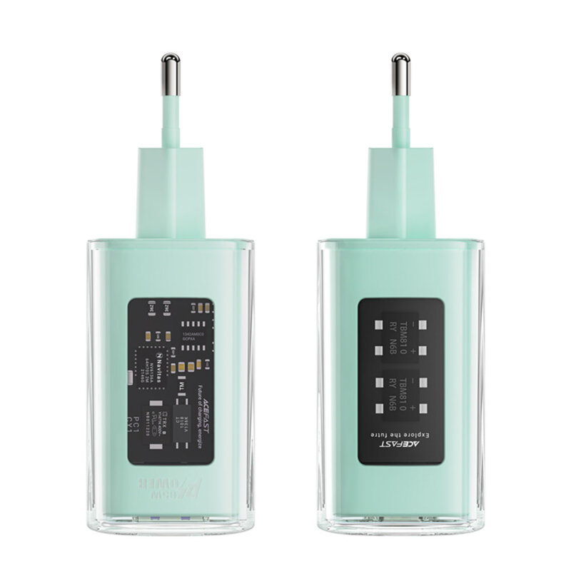 Incarcator Type-C 2 x USB-C, Acefast A45, GaN 65W Power Delivery