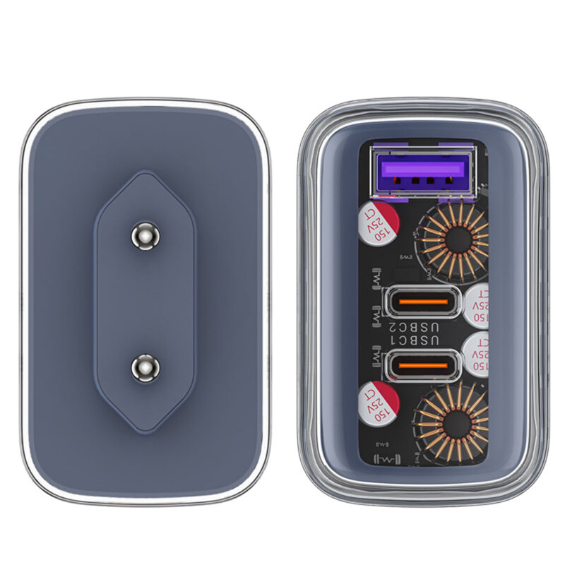 Incarcator Type-C 2 x USB-C, Acefast A45, GaN 65W Power Delivery