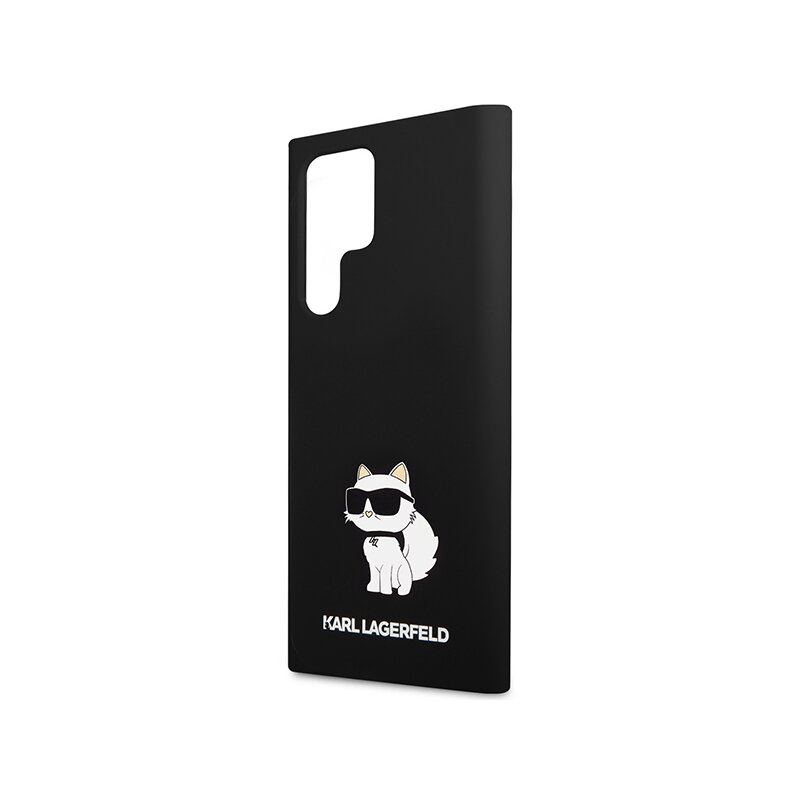 Husa Karl Lagerfeld Samsung Galaxy S24 Ultra Silicone, Choupette, negru, KLHCS24LSNCHBCK