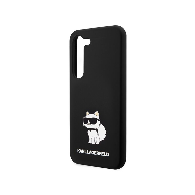 Husa Karl Lagerfeld Samsung Galaxy S24 Plus Silicone, Choupette, negru, KLHCS24MSNCHBCK