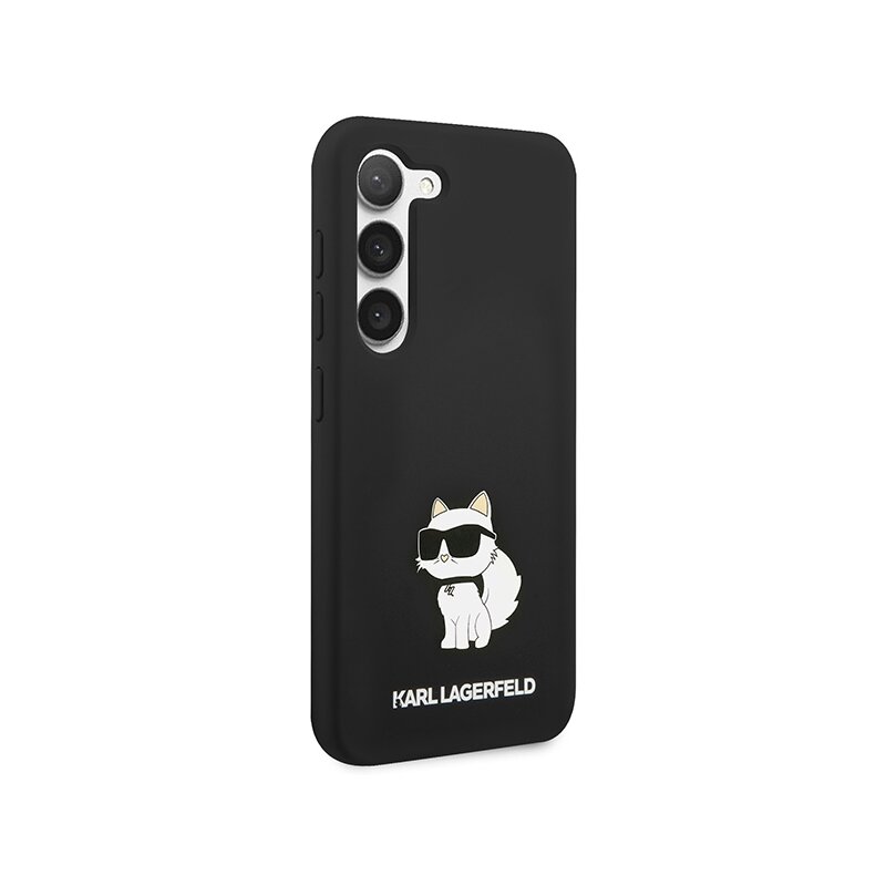 Husa Karl Lagerfeld Samsung Galaxy S24 Plus Silicone, Choupette, negru, KLHCS24MSNCHBCK