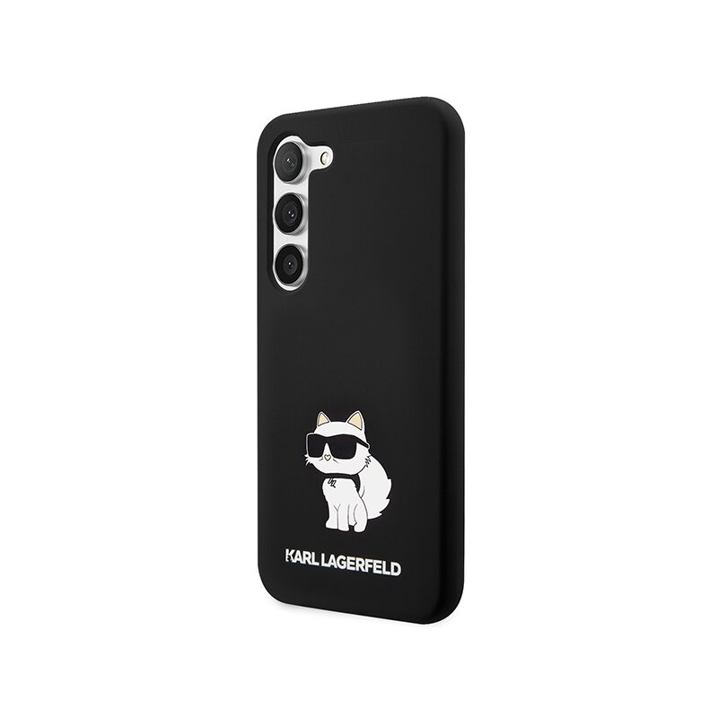 Husa Karl Lagerfeld Samsung Galaxy S24 Plus Silicone, Choupette, negru, KLHCS24MSNCHBCK