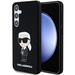 Husa Karl Lagerfeld Samsung Galaxy S24 Plus Silicone, Ikonik, negru, KLHCS24MSNIKBCK