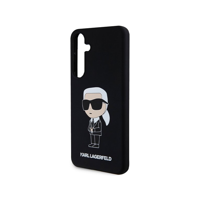 Husa Karl Lagerfeld Samsung Galaxy S24 Plus Silicone, Ikonik, negru, KLHCS24MSNIKBCK