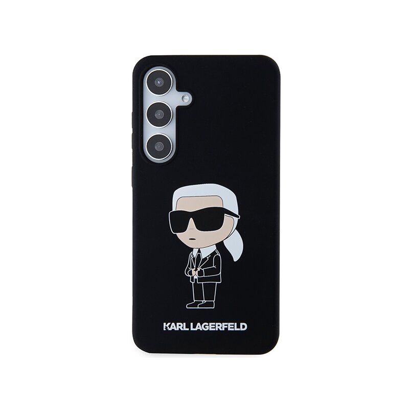 Husa Karl Lagerfeld Samsung Galaxy S24 Plus Silicone, Ikonik, negru, KLHCS24MSNIKBCK