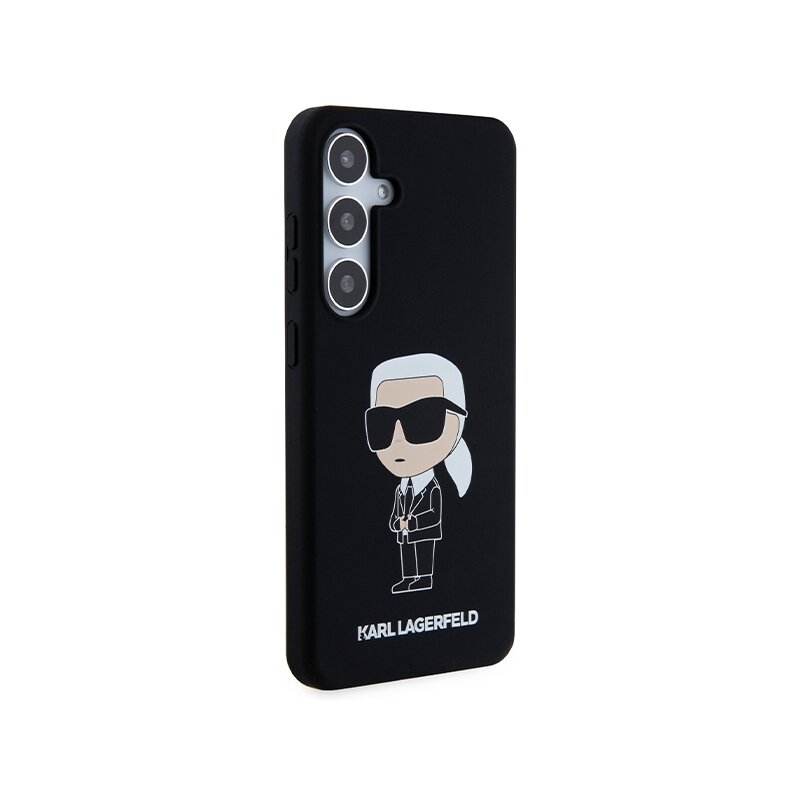 Husa Karl Lagerfeld Samsung Galaxy S24 Plus Silicone, Ikonik, negru, KLHCS24MSNIKBCK