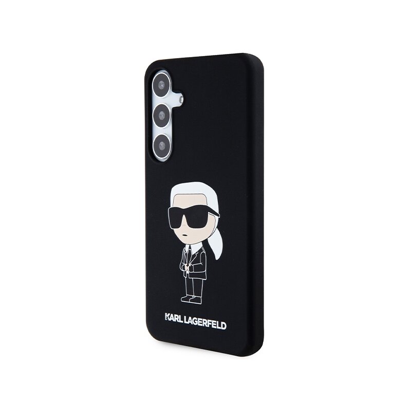 Husa Karl Lagerfeld Samsung Galaxy S24 Plus Silicone, Ikonik, negru, KLHCS24MSNIKBCK