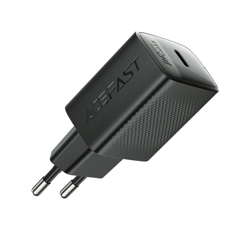 Incarcator priza tip C, 25W GaN, Acefast A104, negru