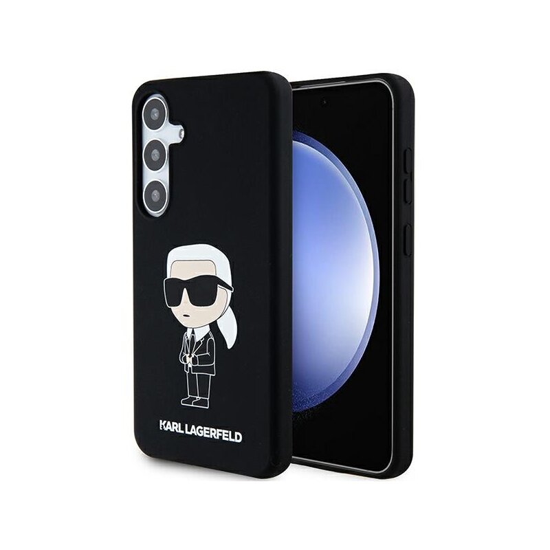 Husa Karl Lagerfeld Samsung Galaxy S24 Silicone, Ikonik, negru, KLHCS24SSNIKBCK