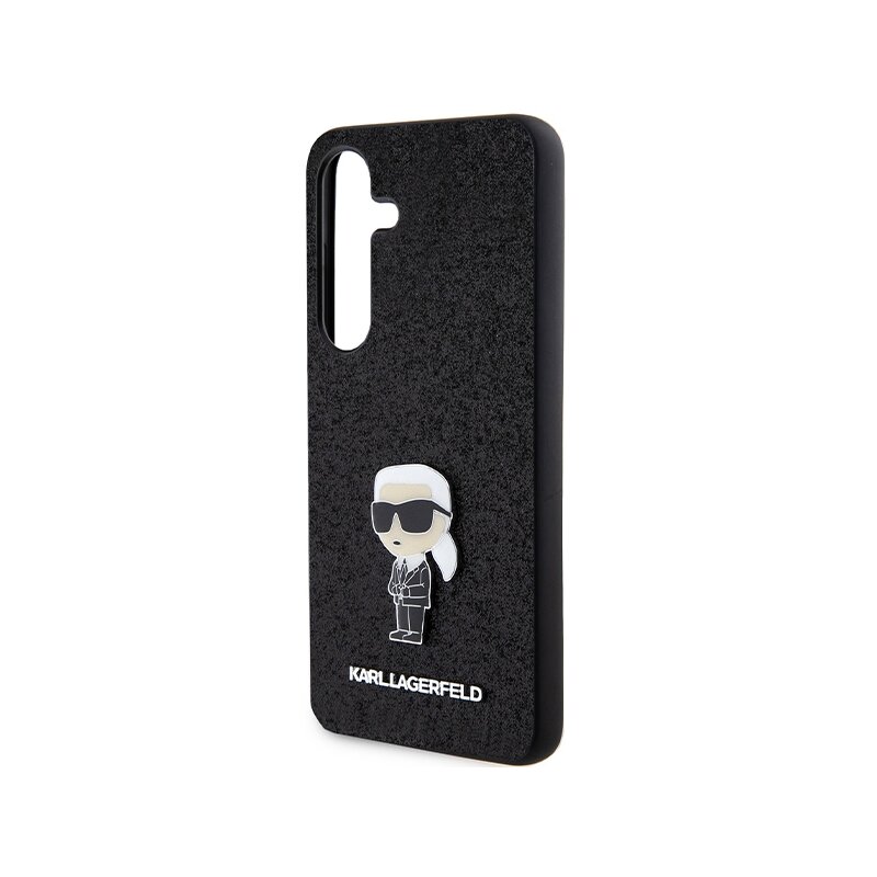 Husa Karl Lagerfeld Samsung Galaxy S24 Plus Hardcase Fixed Glitter, Ikonik Logo, negru, KLHCS24MGKNPSK