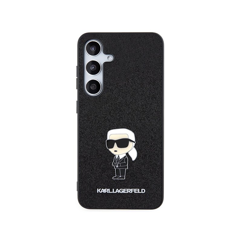 Husa Karl Lagerfeld Samsung Galaxy S24 Plus Hardcase Fixed Glitter, Ikonik Logo, negru, KLHCS24MGKNPSK